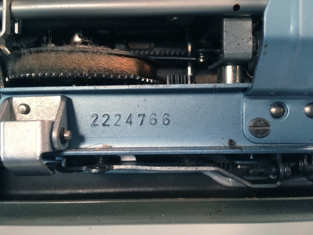 Olympia "SM7" serial number location...