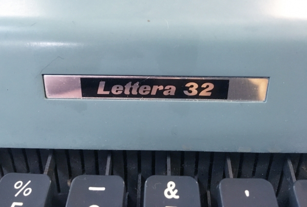 Olivetti "Lettera 32" from the logo on the front...