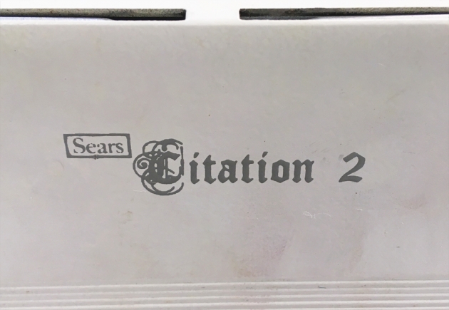 Sears "Citation 2" from the back (logo detail, back)...