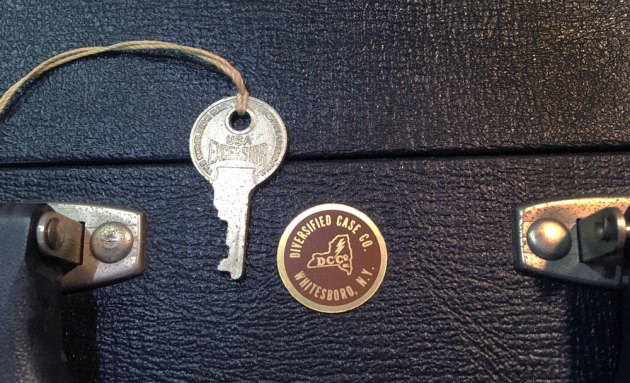 Smith Corona "Secretarial 250" medallion and logo on the custom case w/key...