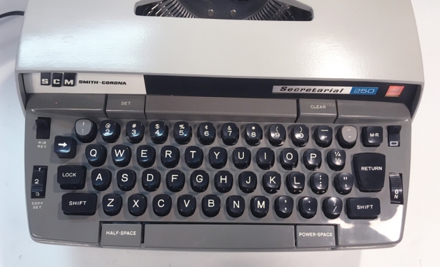 Smith Corona "Secretarial 250" from the keyboard...