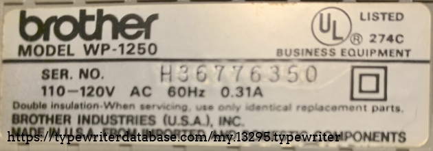 Serial number tag