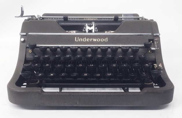 Underwood "Champion" from the front...