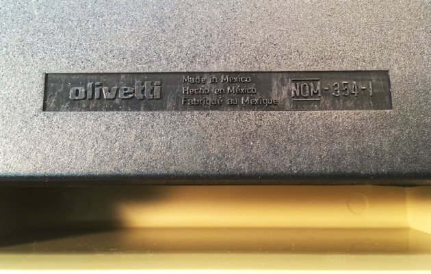 Olivetti "Lettera 25" from the bottom (detail)...