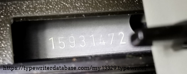 The very elusive serial number.
