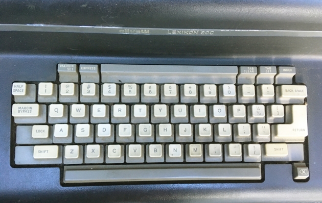 Olivetti "Lexikon 90C" from the keyboard,,,