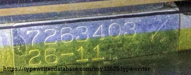 Serial number revised on plate