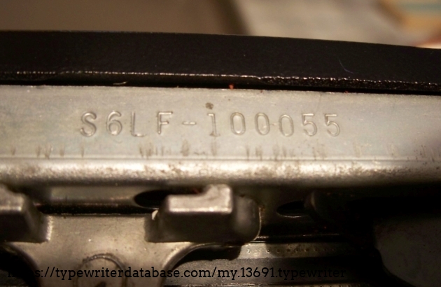 Serial number, on the underside metal edge-side.