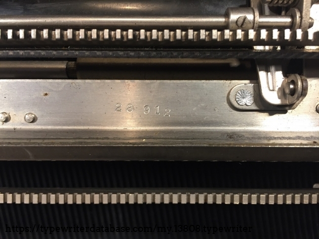 The serial number inside the carriage is different from the serial number of the machine.