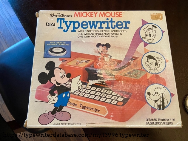 1975 LJN Toys Mickey Mouse Dial Typewriter on the Typewriter Database