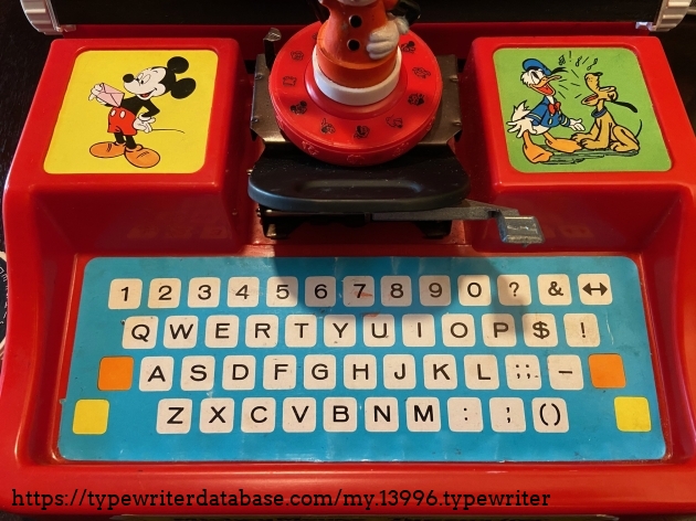 1975 LJN Toys Mickey Mouse Dial Typewriter on the Typewriter Database