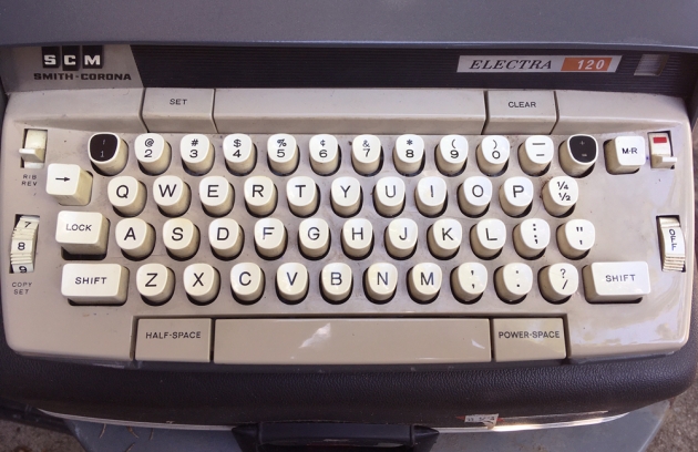 Smith Corona "Electra 120" from the keyboard...