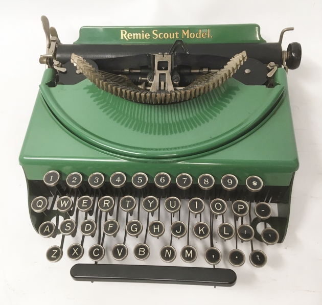 Remington "Remie Scout Model"  from the front (ready to type)...