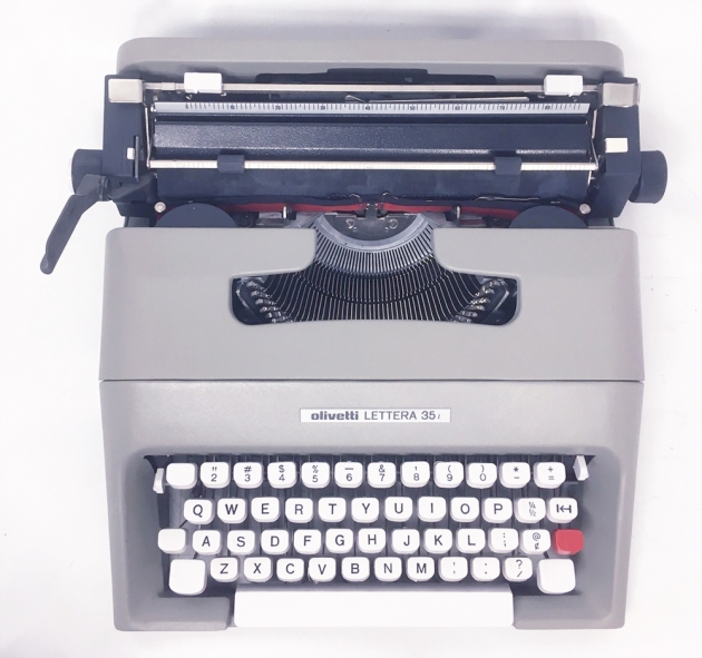 Olivetti "Lettera 35l"  from the top...