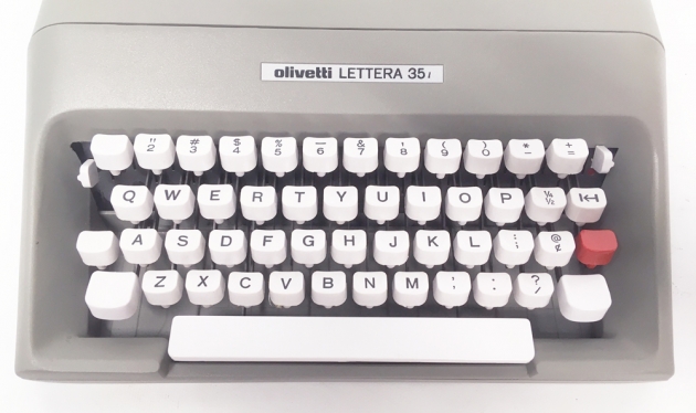 Olivetti "Lettera 35l"  from the keyboard...