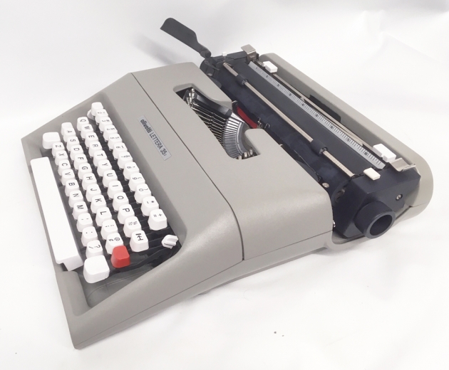 Olivetti "Lettera 35l"  from the right side (3/4 view)...