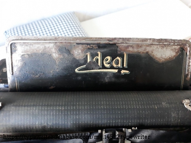 Ideal A4 paper holder logo (de-rusted and cleaned but not yet preserved through lacquer painting)