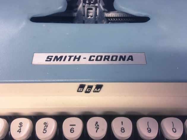 Smith Corona "Galaxie" from the maker logo...