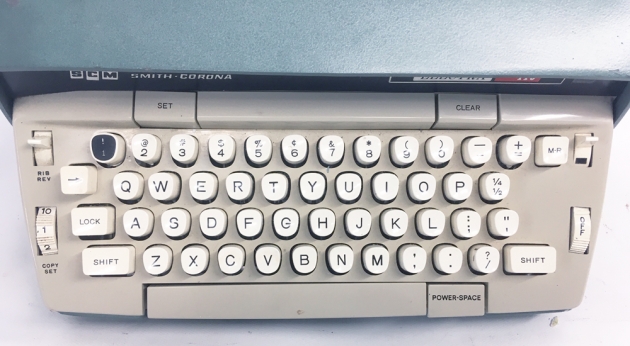 Smith Corona "Electra 110" from the keyboard...