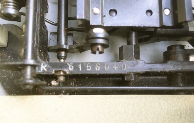 Royal "590" serial number location....