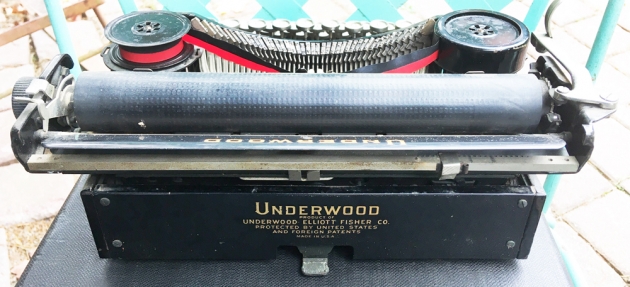 Underwood "Portable 4 Bank"  from the back...