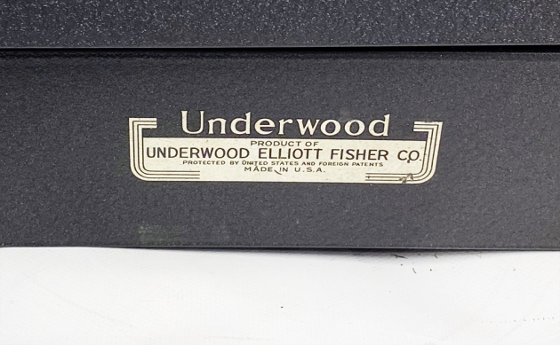 Underwood "Universal"  from the back...(detail)