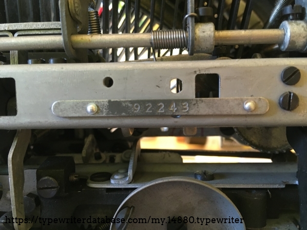 Olivetti MP1 (Ico) #92243# - Serial number