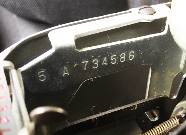 Smith Corona "Sterling" serial number location...