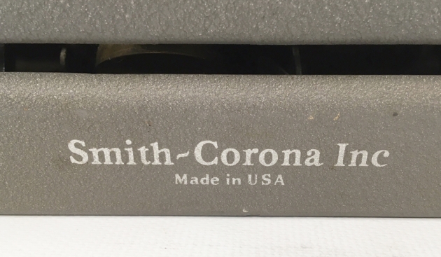 Smith Corona "Skyriter"  from the back (detail)...