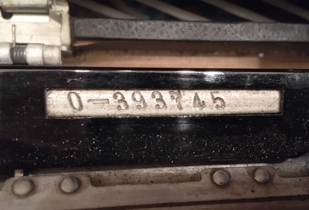 Royal "O" serial number location...