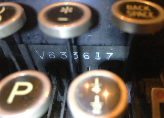 Remington "Portable 5" serial number location...