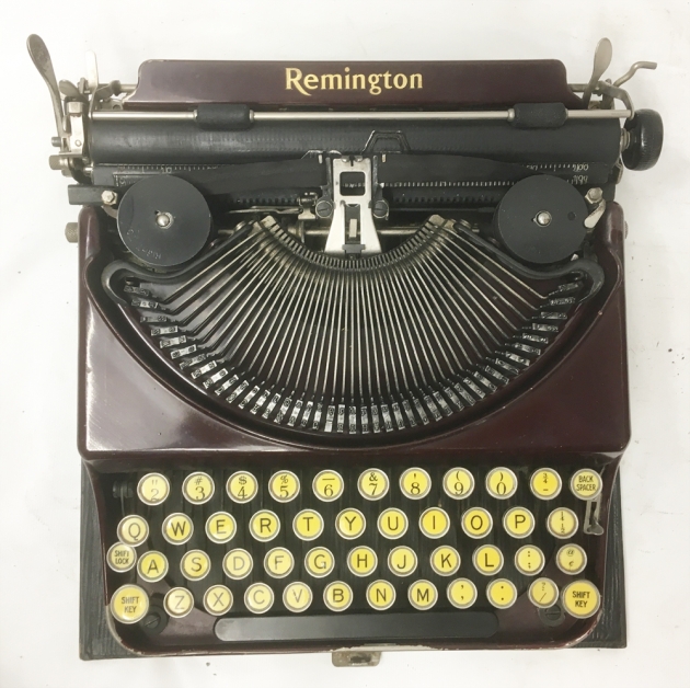 Remington "Portable" from the top (keys down)...