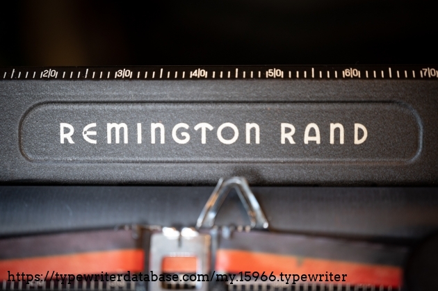 Very deco looking Remington Rand decal on the paper table