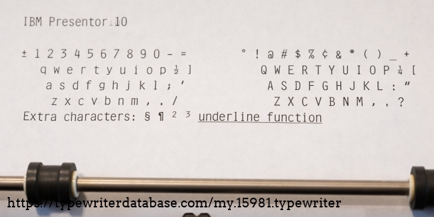 Presentor 10 typeface sample