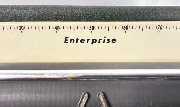 Smith Corona "Enterprise" from the model logo on the top...