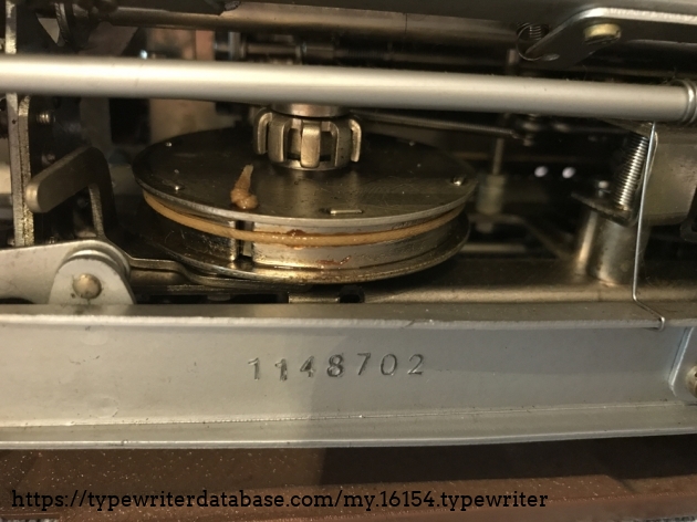 Olympia SM serial number stamped is stamped underneath on frame