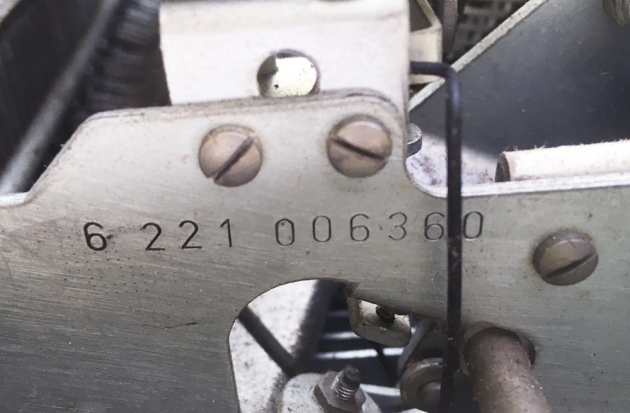 Consul "221" serial number location...