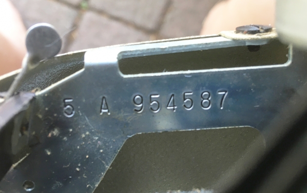 Smith Corona "Sterling" serial number location...