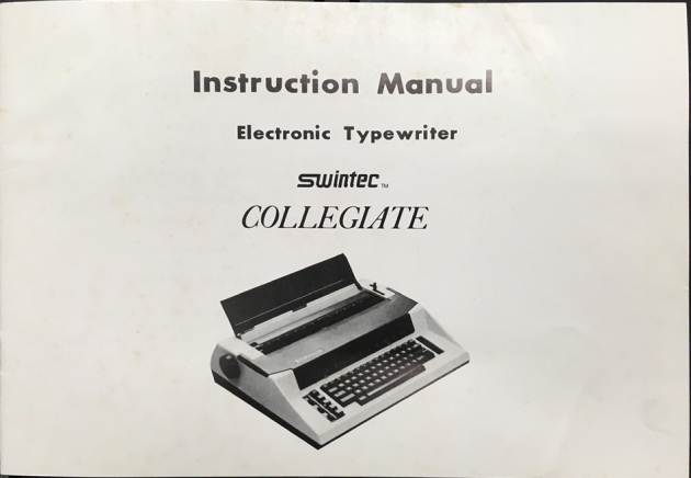 Swintec (Nakajima) "Collegiate" from the manual cover...