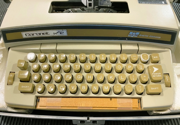 Smith Corona "Coronet Super 12" from the keyboard...