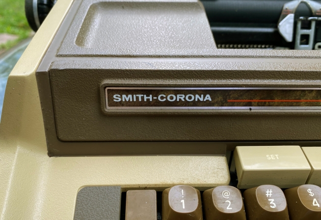Smith Corona "Coronamatic 2500" from the maker logo on the front...