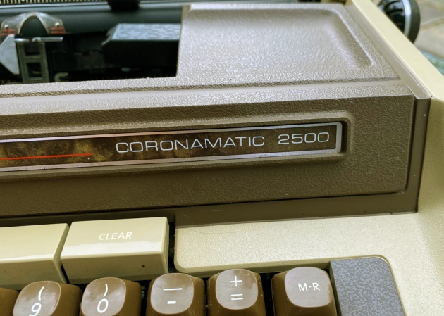 Smith Corona "Coronamatic 2500" from the model logo on the front...