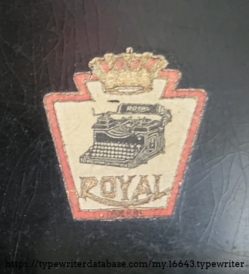 Close-up of Royal sticker.