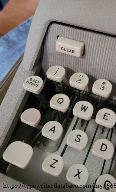 Close-up of left keys and clear button.