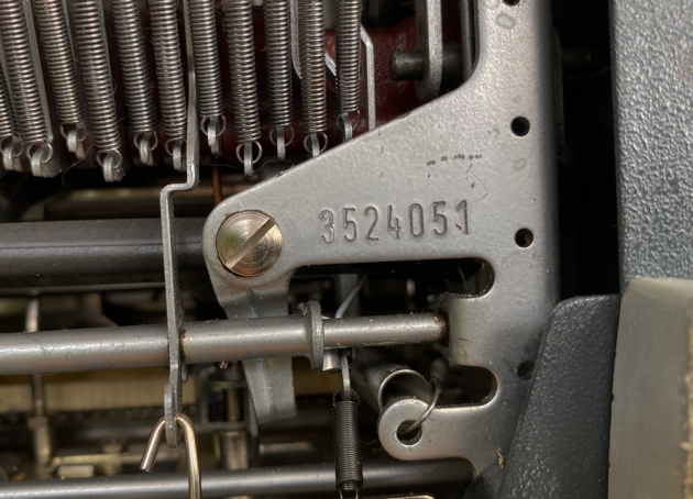 Olympia "SM9" serial number location...