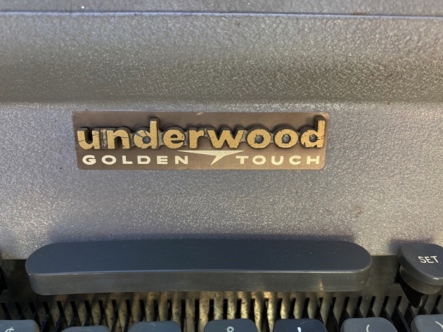 Underwood "Golden Touch" from the maker logo on the top...