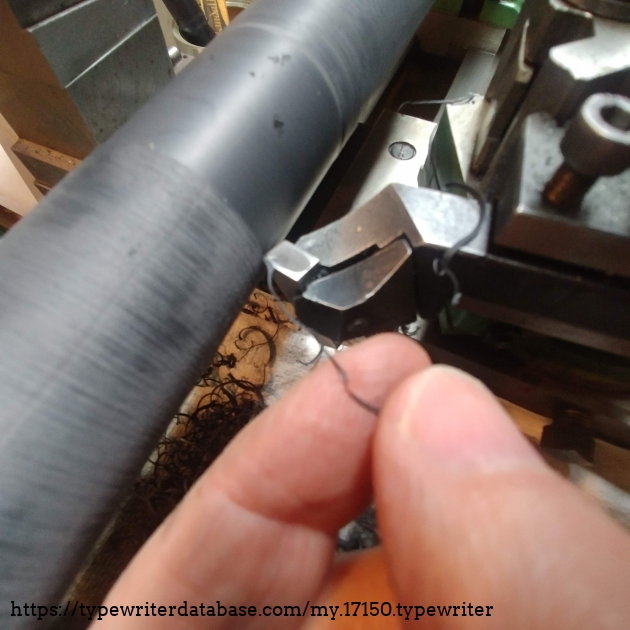 Shaving off some high spots on the first layer.