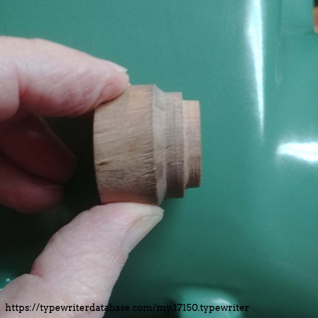 Made this tight fitting plug to hold the end of the platen with the lathe tailstock.