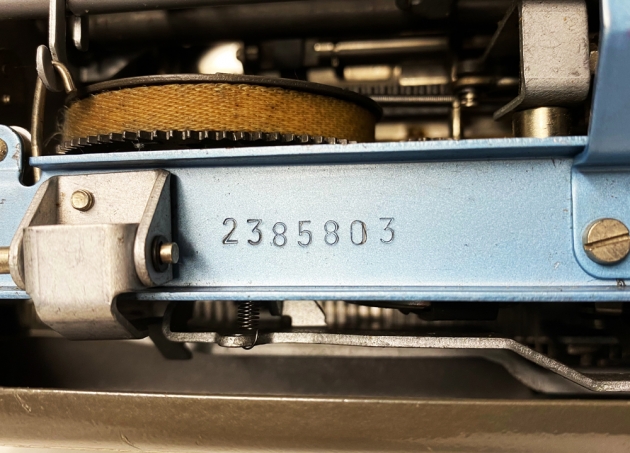Olympia "SM7"  serial number location...