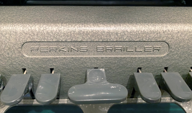 Perkins "Brailler" from the logo on the front...